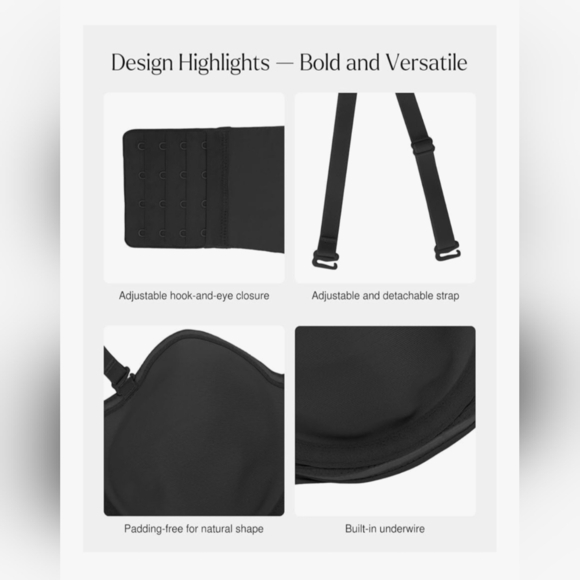 Popilush Strapless Push UP Minimizer Bra #989 - Picture 8 of 11